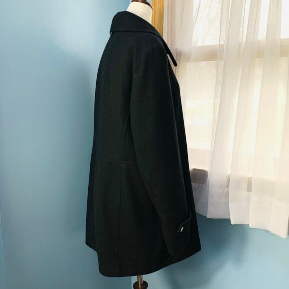 Michael Kors Black Wool Blend Coat Size 14 - Picture 5 of 8